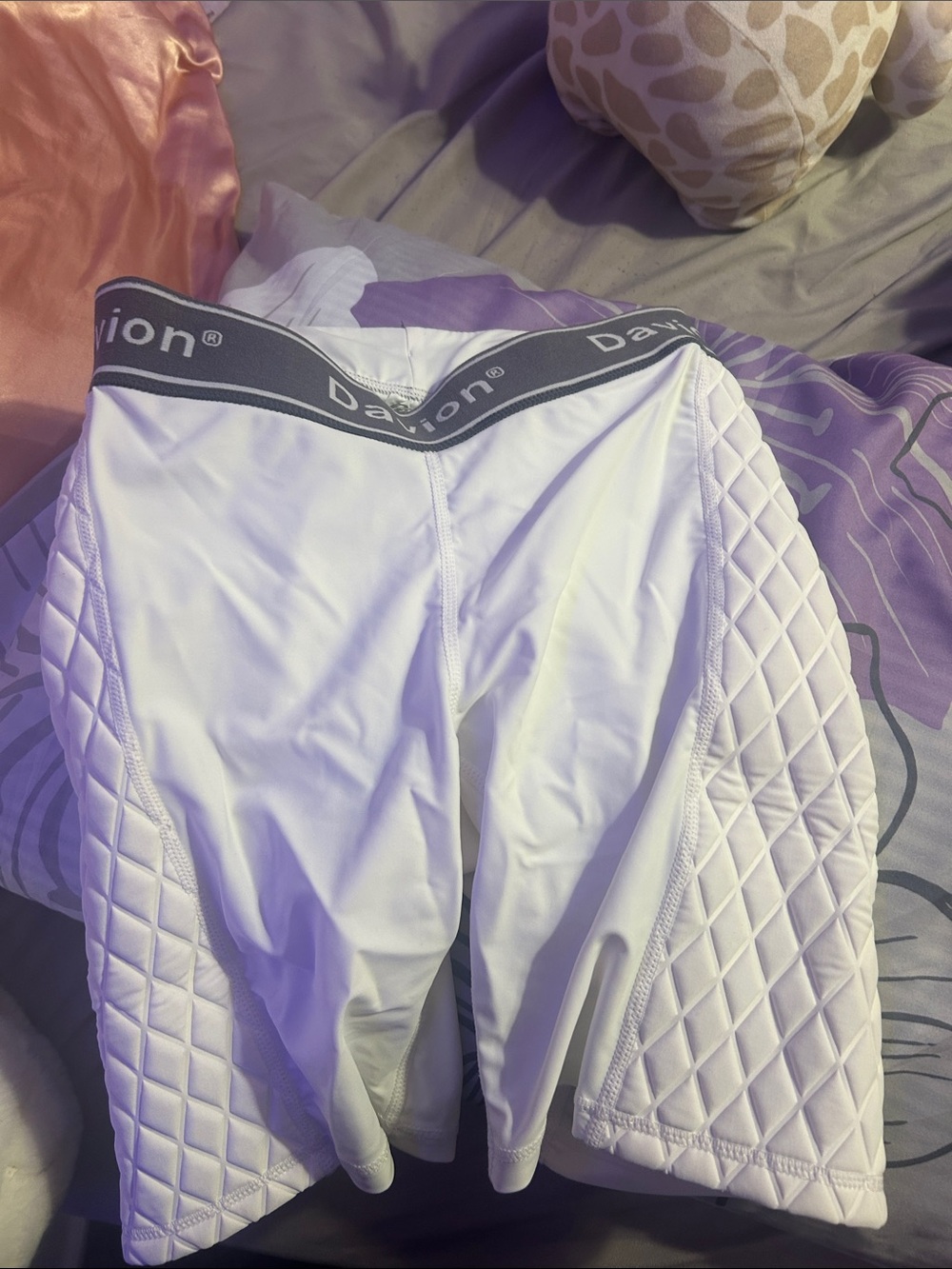 White Padded Kids Football Shorts